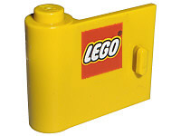 Door 1 x 3 x 2 Left with LEGO Logo without Border Pattern (Sticker) - Set 2148