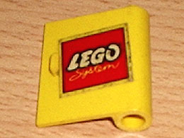 Door 1 x 3 x 3 Right with Lego Logo Open O Style Pattern (Sticker) - Set 685