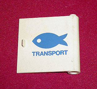 Door 1 x 5 x 4 Right with Blue Fish & TRANSPORT Pattern