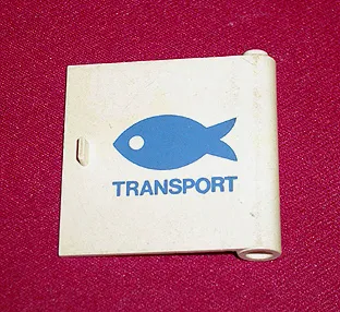 Door 1 x 5 x 4 Right with Blue Fish & TRANSPORT Pattern