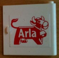 Door 1 x 5 x 4 Right with Arla Dairy Logo Pattern (Sticker) - Set 1581-2