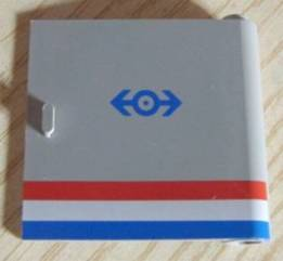 Door 1 x 5 x 4 Right with Red/White/Blue Stripe and Train Logo Pattern