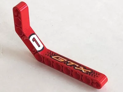 Technic, Liftarm, Modified Bent Thick 1 x 11.5 Double with 'GTX' and '1' Pattern Right (Stickers) - Set 8237