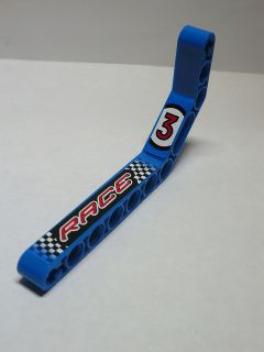 Technic, Liftarm, Modified Bent Thick 1 x 11.5 Double with Number 3 and 'RACE' Pattern Model Right Side (Stickers) - Set 8238