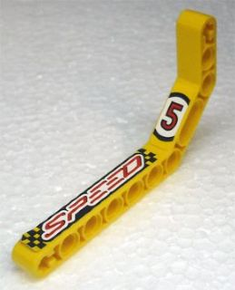 Technic, Liftarm, Modified Bent Thick 1 x 11.5 Double with Number 5 and 'SPEED' Pattern Model Right Side (Stickers) - Set 8238
