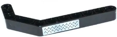 Technic, Liftarm, Modified Bent Thick 1 x 11.5 Double with Tread Plate Pattern (Sticker) - Set 42008
