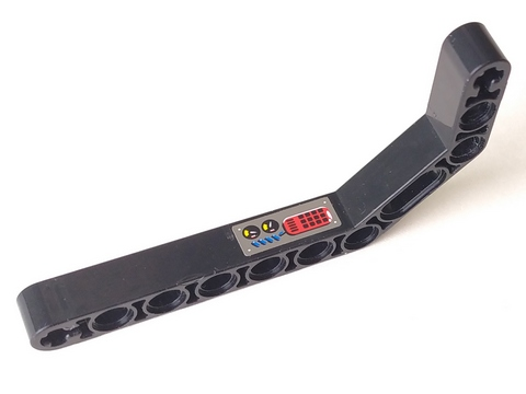 Technic, Liftarm, Modified Bent Thick 1 x 11.5 Double with Red Control Pad, Blue Vents and Gauges Pattern (Sticker) - Set 8229