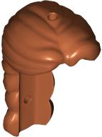 Mini Doll, Hair Long Ponytail, French Braided, Blunt End, Hole on Top, 2 Holes on Back