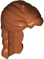 Mini Doll, Hair Long Ponytail, French Braided, Blunt End, Hole on Top, 2 Holes on Back