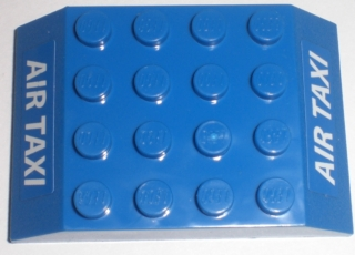 Slope 45 6 x 4 Double with White 'AIR TAXI' Pattern on Both Sides (Stickers) - Set 3222