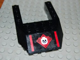 Wedge 6 x 8 Cutout with Ogel Control Skull and Two Red Stripes Pattern (Sticker) - Set 6776