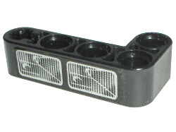 Technic, Liftarm, Modified Bent Thick L-Shape 2 x 4 with Headlight Pattern Model Left Side (Sticker) - Set 8466