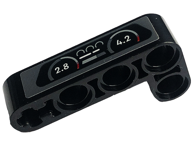 Technic, Liftarm, Modified Bent Thick L-Shape 2 x 4 with Dashboard with Speedometer, '2.8' and '4.2' Pattern (Sticker) - Set 42126