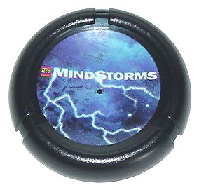 Throwing Disk with LEGO MINDSTORMS Logo and Lightning Pattern