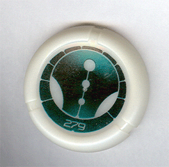 Throwing Disk with Bionicle Kanoka 279 Ga-Metru Pattern