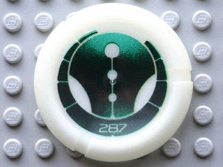Throwing Disk with Bionicle Kanoka 287 Ga-Metru Pattern