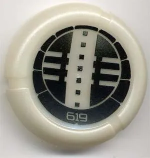 Throwing Disk with Bionicle Kanoka 619 Onu-Metru Pattern