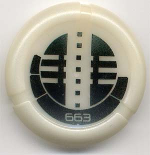 Throwing Disk with Bionicle Kanoka 663 Onu-Metru Pattern