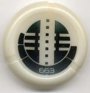 Throwing Disk with Bionicle Kanoka 663 Onu-Metru Pattern