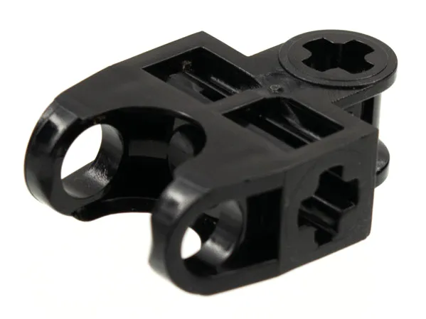 Technic, Axle Connector 2 x 3 with Ball Joint Socket - Open Sides, Angled Forks with Closed Axle Holes