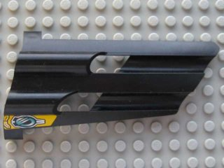 Technic, Panel Fairing # 3 Large Long, Large Holes, Side A with 'CM' Pattern (Sticker) - Set 8450