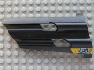 Technic, Panel Fairing # 4 Large Long, Large Holes, Side B with 'CM' Pattern (Sticker) - Set 8450