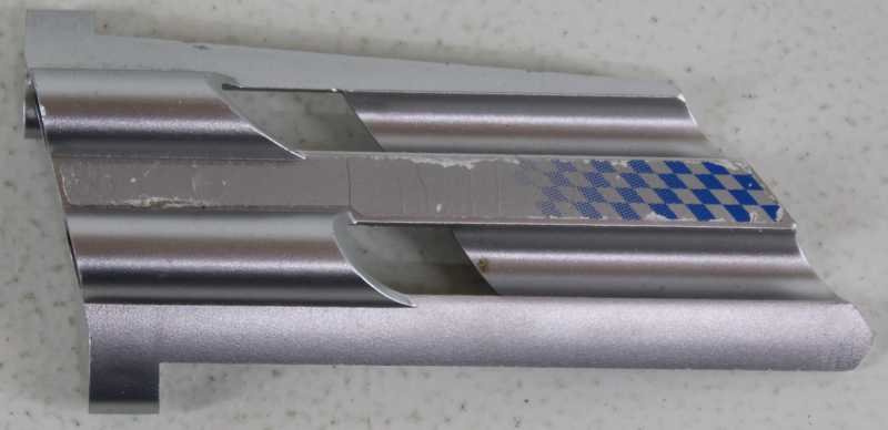 Technic, Panel Fairing # 4 Large Long, Large Holes, Side B with Fading Blue Checkered Pattern (Sticker) - Set 8458