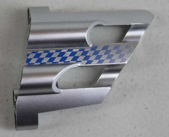 Technic, Panel Fairing # 1 Large Short, Large Holes, Side A with Fading Blue Checkered Pattern (Sticker) - Set 8458