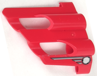 Technic, Panel Fairing # 2 Large Short, Large Holes, Side B with Dark Gray and Light Gray Circle and Lines Pattern (Sticker) - Set 8520