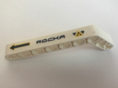 Technic, Liftarm, Modified Bent Thick 1 x 9 (7 - 3) with 'ROCKA' and Arrow Pattern (Sticker) - Set 44014