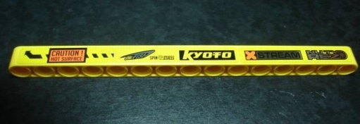 Technic, Liftarm Thick 1 x 15 with Racing Logos X Stream Right Pattern (Stickers) - Set 8146