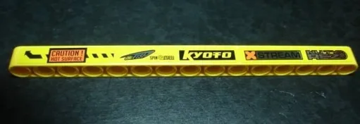 Technic, Liftarm Thick 1 x 15 with Racing Logos X Stream Right Pattern (Stickers) - Set 8146