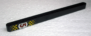 Technic, Liftarm Thick 1 x 15 with Red Number 5 on White Background and Yellow and Black Checkered Pattern (Sticker) - Set 8238