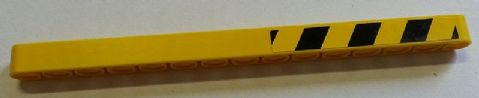 Technic, Liftarm Thick 1 x 15 with Black and Yellow Danger Stripes Pattern Model Left Side (Sticker) - Set 8258