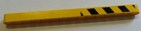 Technic, Liftarm Thick 1 x 15 with Black and Yellow Danger Stripes Pattern Model Right Side (Sticker) - Set 8258