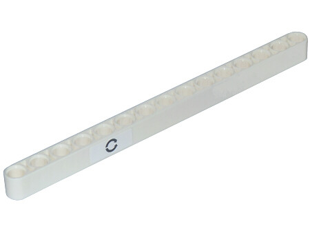 Technic, Liftarm Thick 1 x 15 with Black Curved Arrows Pattern (Sticker) - Set 42025