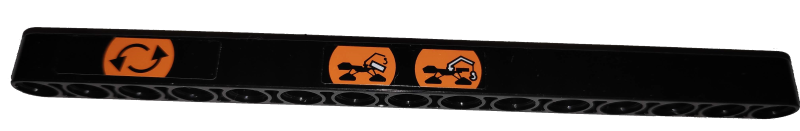 Technic, Liftarm Thick 1 x 15 with Operating Instructions on Orange Background Pattern (Stickers) - Set 42038