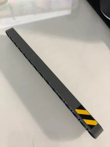 Technic, Liftarm Thick 1 x 15 with Black and Yellow Danger Stripes Pattern Model Right Side (Sticker) - Set 42098