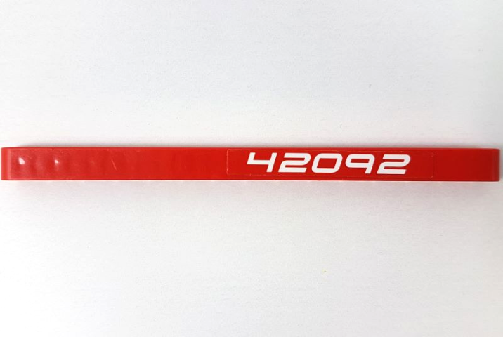 Technic, Liftarm Thick 1 x 15 with White '42092' Pattern on Both Sides (Stickers) - Set 42092