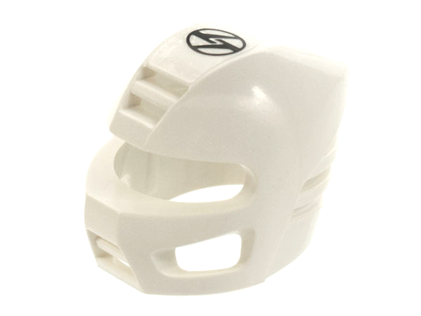 Technic, Figure Accessory Competition Helmet with Black Stylized 'TT' in Ellipse Pattern (Sticker) - Set 8300