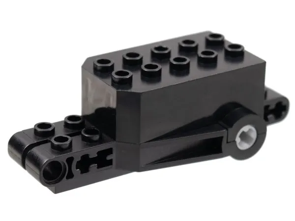 Pullback Motor 9 x 4 x 2 1/3 with Black Base and Studs on Liftarms