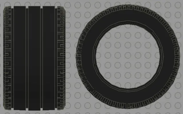 Tire 81.8 x 50 Technic Straight Tread