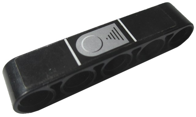 Technic, Liftarm Thick 1 x 5 with Silver Belt Buckle Pattern (Sticker) - Set 8010