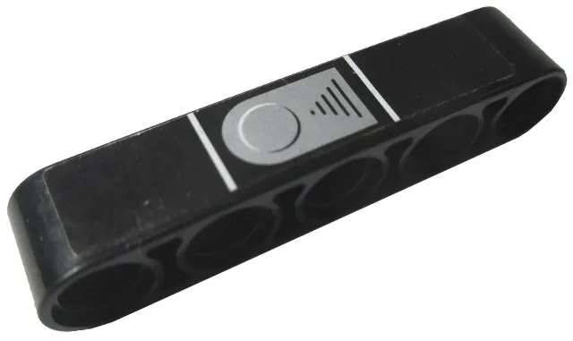 Technic, Liftarm Thick 1 x 5 with Silver Belt Buckle Pattern (Sticker) - Set 8010