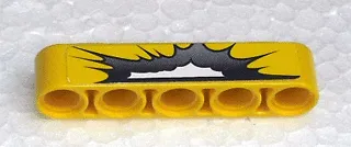 Technic, Liftarm Thick 1 x 5 with Silver and White Burst Pattern (Sticker) - Set 8240