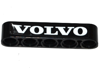 Technic, Liftarm Thick 1 x 5 with White 'VOLVO' Pattern (Sticker) - Set 42053