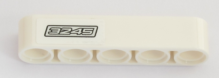 Technic, Liftarm Thick 1 x 5 with Silver '3245' Pattern Model Left Side (Sticker) - Set 42043