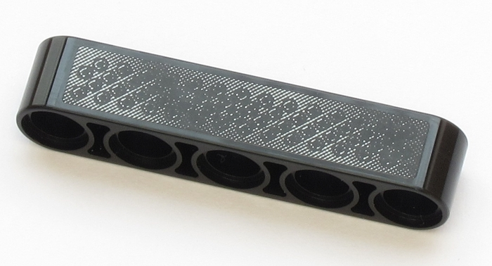 Technic, Liftarm Thick 1 x 5 with Silver and Black Tread Plate Pattern (Sticker) - Set 42043