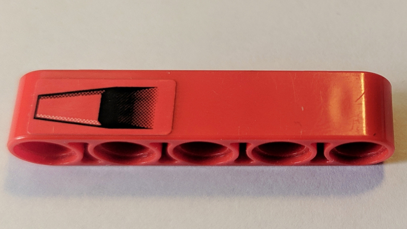 Technic, Liftarm Thick 1 x 5 with Vent Pattern (Sticker) - Set 42005