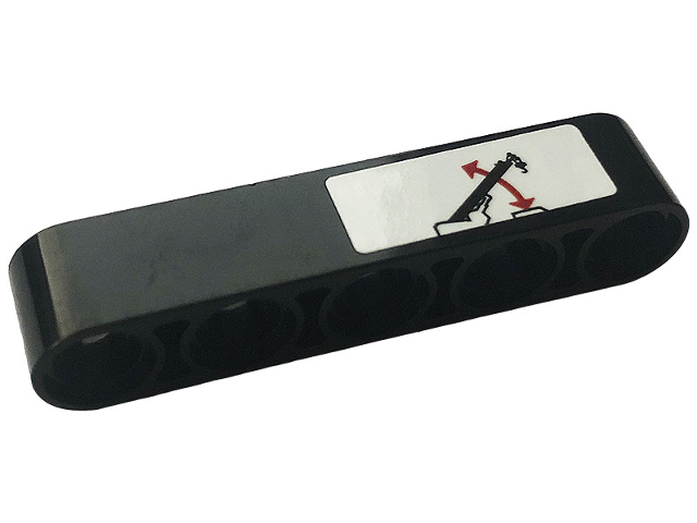 Technic, Liftarm Thick 1 x 5 with Lifting Arm Sign Pattern (Sticker) - Set 42108